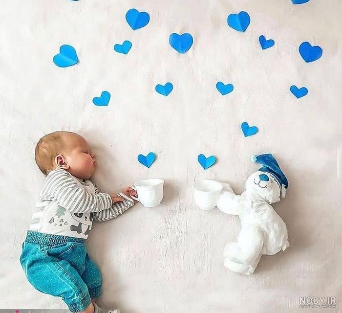 عکس ماهگرد نوزاد با پوشک عکس ماهگرد نوزاد با پوشک