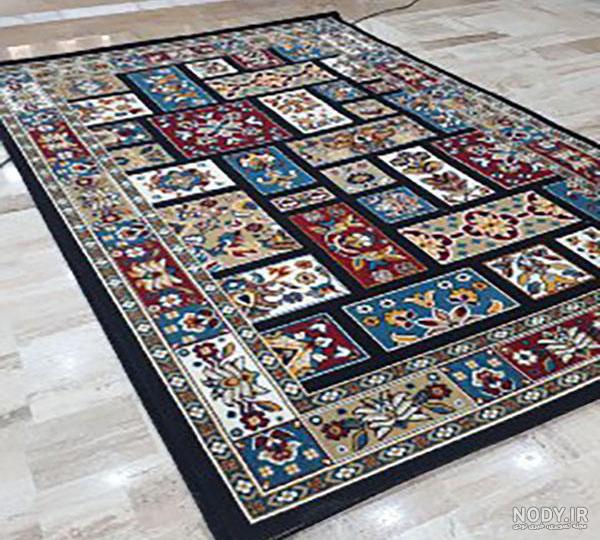 فرش رنگ سبز آبی