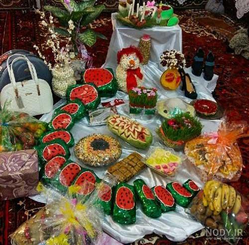 تزیین پالتوی عروس شب یلدا تزیین پالتوی عروس شب یلدا