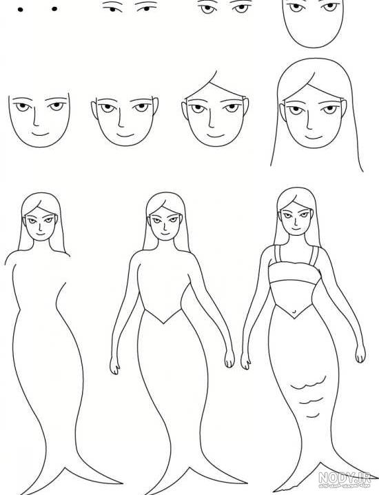 عکس نقاشی دخترانه ساده مرحله به مرحله عکس نقاشی دخترانه ساده مرحله به مرحله
