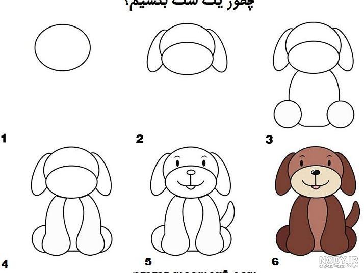 نقاشی ساده دخترانه مرحله به مرحله