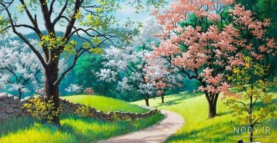 نقاشی منظره پاییزی