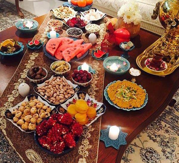 تزیین سفره شب یلدا لاکچری عروس