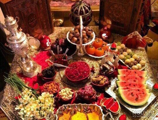 سفره شب یلدا برای عروس
