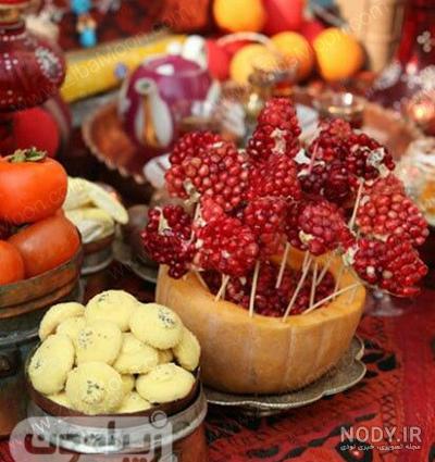عکس سفره شب یلدا ساده و شیک عکس سفره شب یلدا ساده و شیک