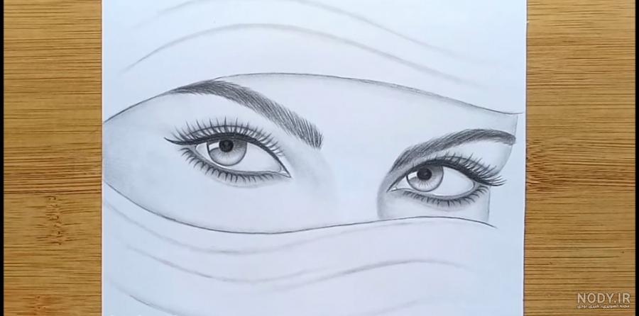 نقاشی دخترانه چشم ابرو