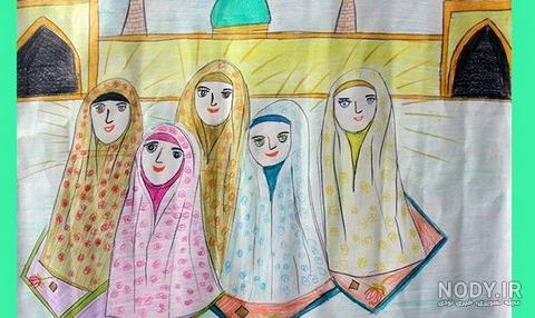 نقاشی نماز جماعت در مسجد نقاشی نماز جماعت در مسجد