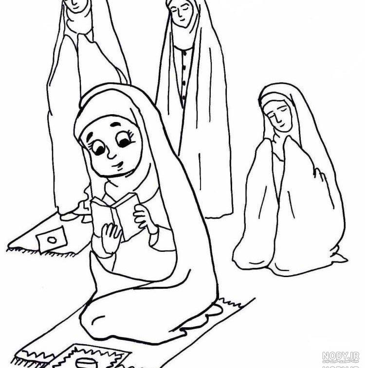 نقاشی نماز جماعت در مسجد نقاشی نماز جماعت در مسجد
