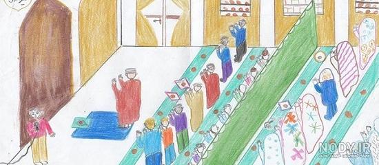 نقاشی نماز خواندن دختر نقاشی نماز خواندن دختر