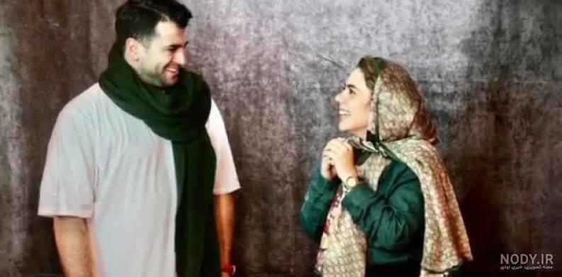 عکس روزبه حصاری با حدیث چهره پرداز