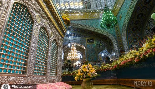 عکس حرم امام حسین در شب