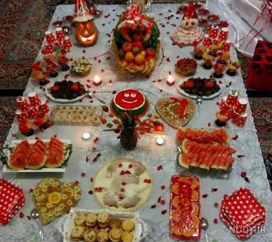 عکس سفره شب یلدا عکس سفره شب یلدا