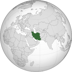 عکس نقشه ایران روی کره زمین