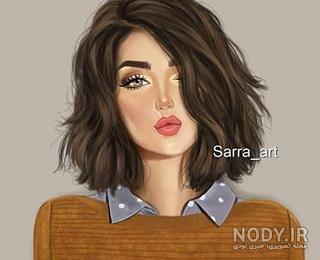 نقاشی دخترانه بامزه