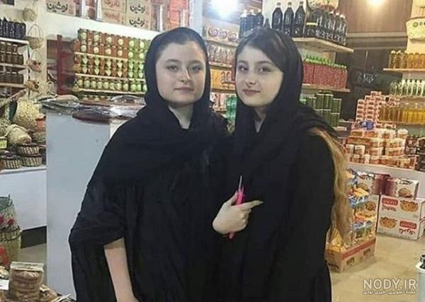 عکس سارا و نیکا در استخر