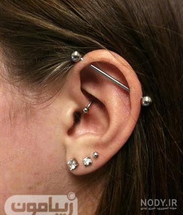 خرید گوشواره برای دو سوراخ گوش