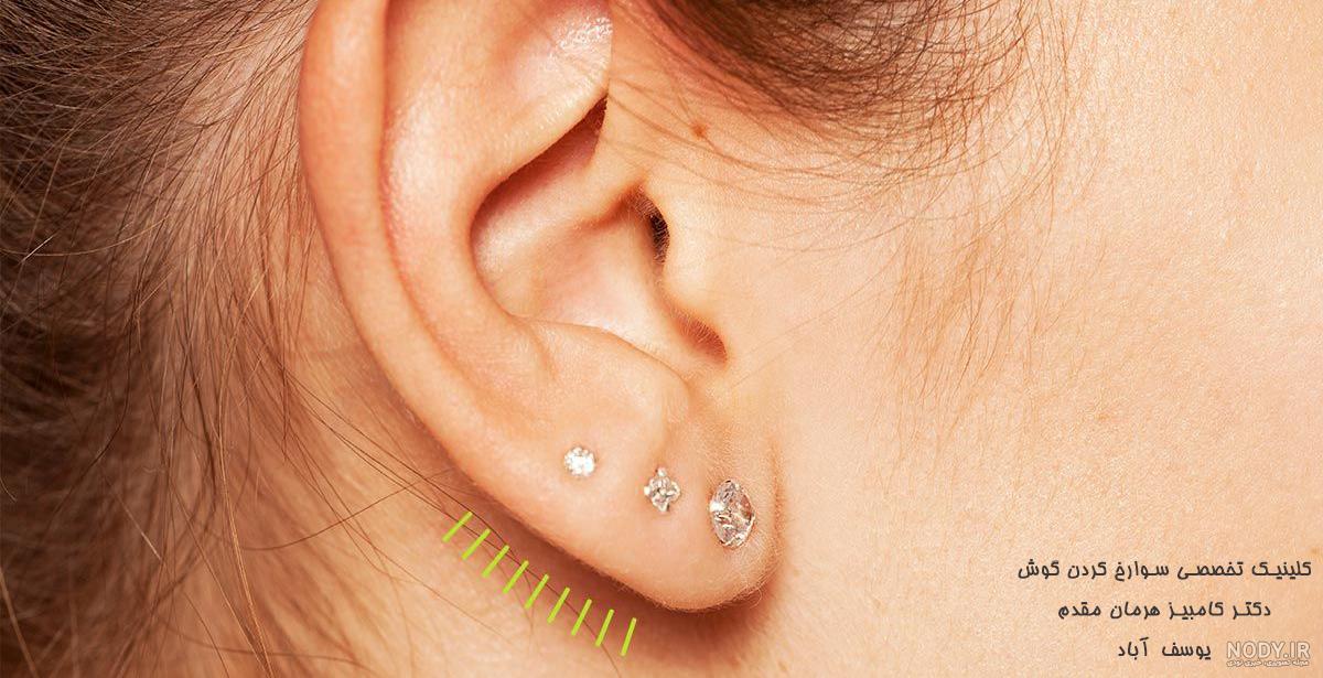 خرید گوشواره برای دو سوراخ گوش