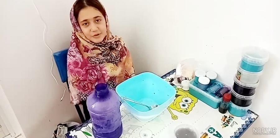 عکس اسلایم آبی شفاف