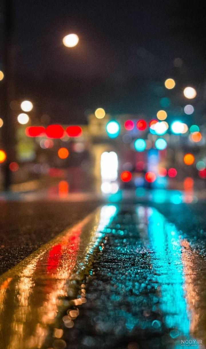 عکس از جاده در شب