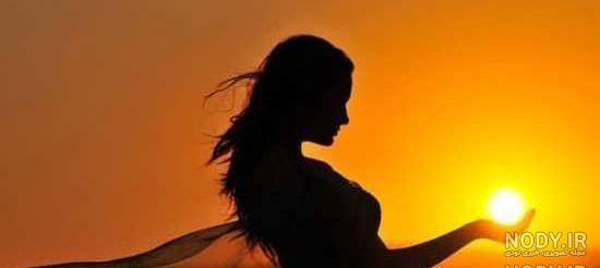 عکس دختر در پاییز تنها