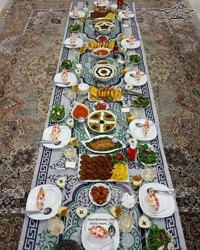 سفره ایرانی ساده