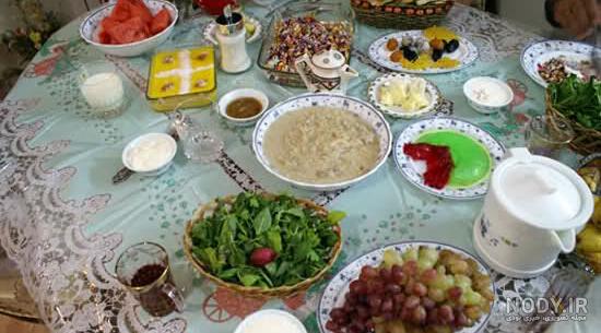 عکس سفره شام دورهمی