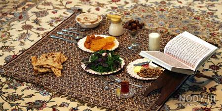 نحوه چیدن سفره غذا روی زمین