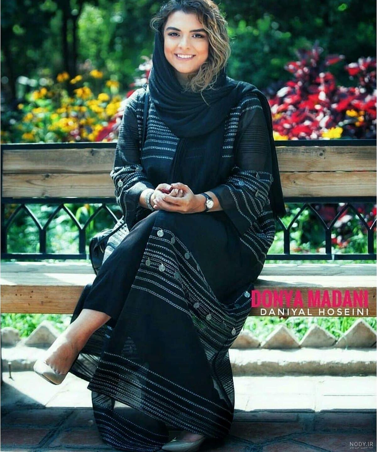 عکس دنیا مدنی و همسرش