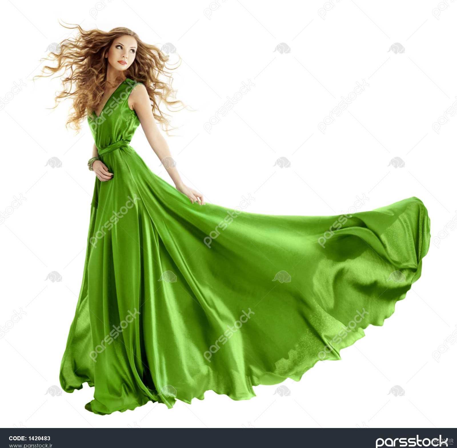 عکس لباس سبز مجلسی