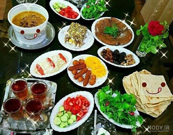 عکس از سفره افطاری شیک