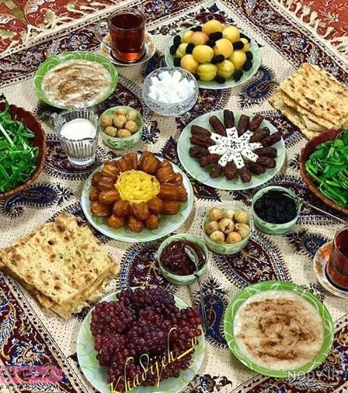 عکس از سفره افطار ساده