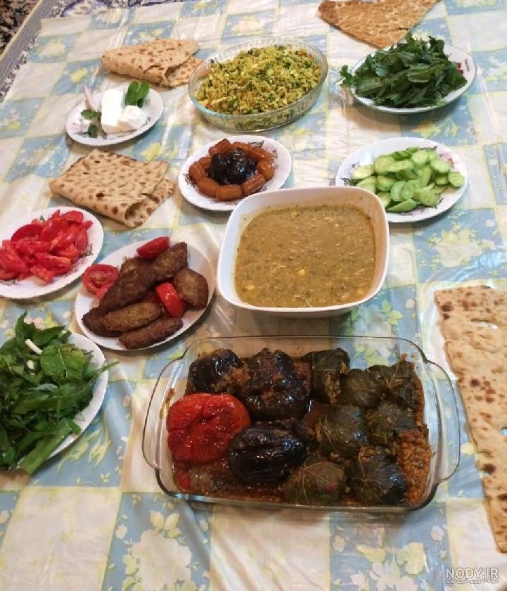 عکس سفره افطار ساده شیک