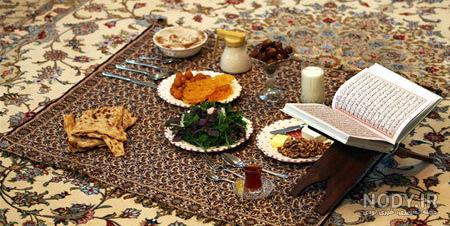 عکس سفره افطار ساده نی نی سایت