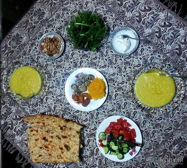 عکس سفره افطاری ساده