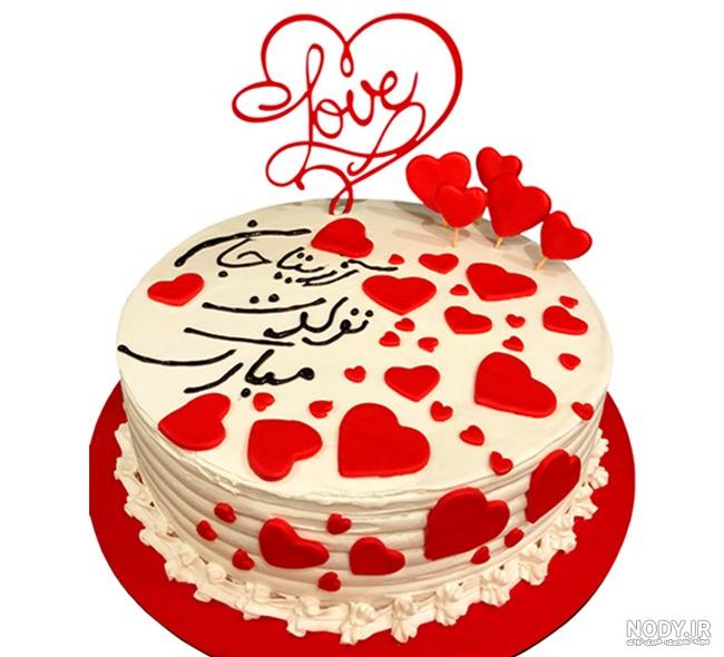 عکس کیک قرمز مشکی مردانه