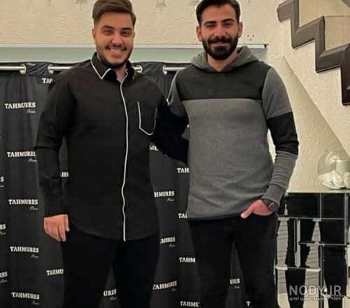 عکس آرون افشار و پدرش