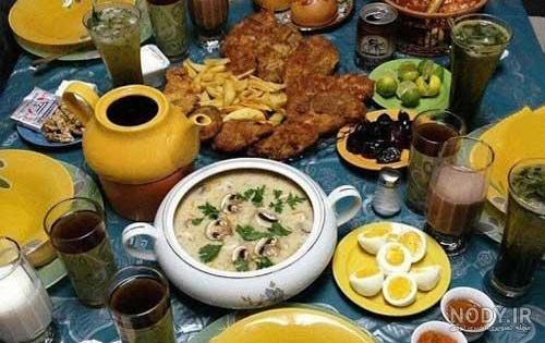 تزیین سفره افطاری شیک