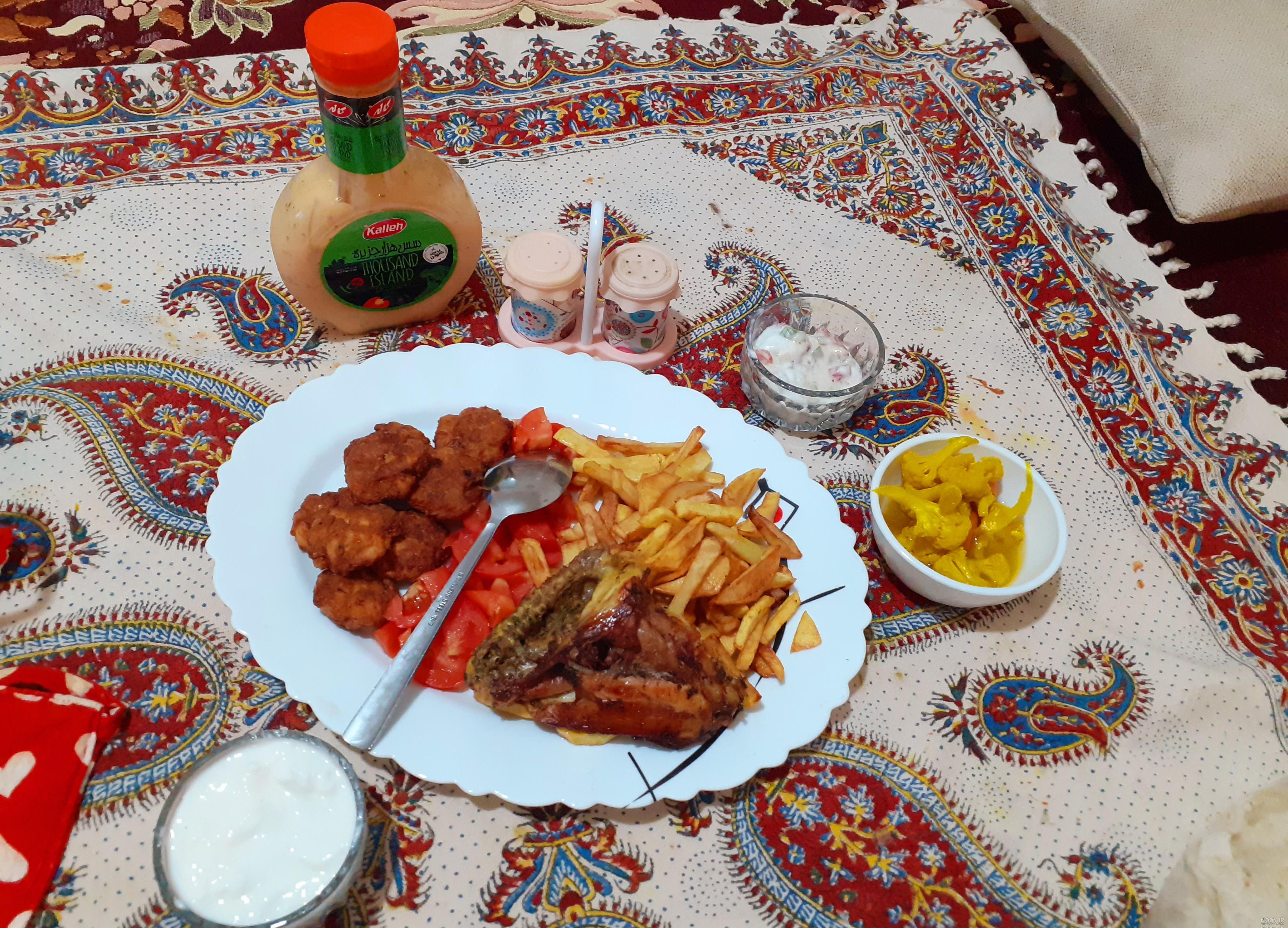 عکس سفره افطار ساده نی نی سایت