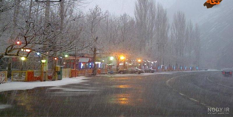عکس جاده چالوس در شب