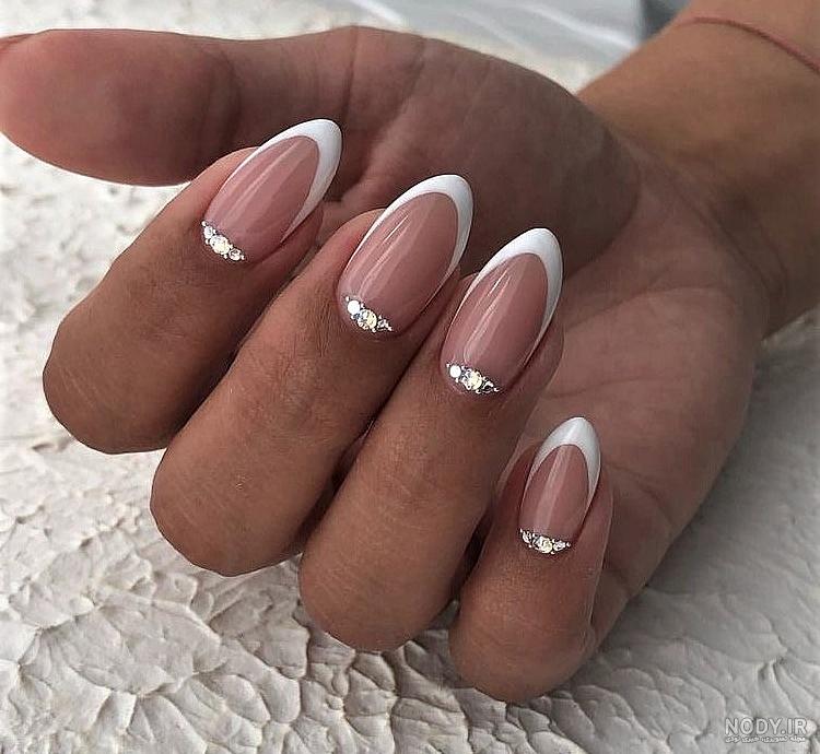 مدل کاشت ناخن فرنچ هلویی