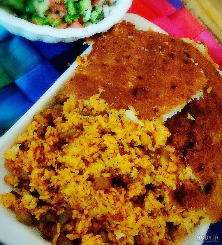 عکس لوبیا پلو با ماهی