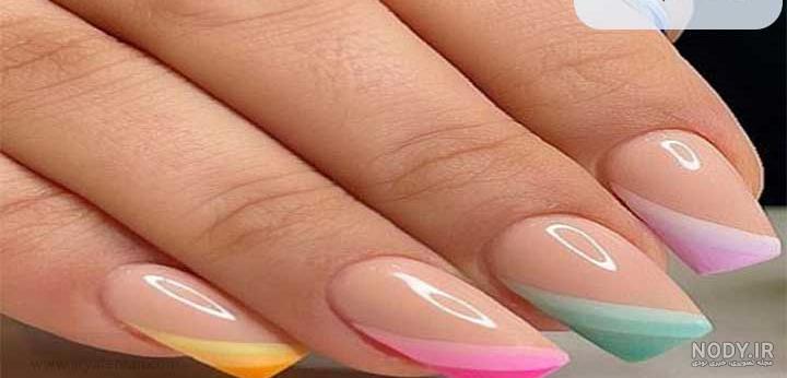 فرنچ ناخن رنگی