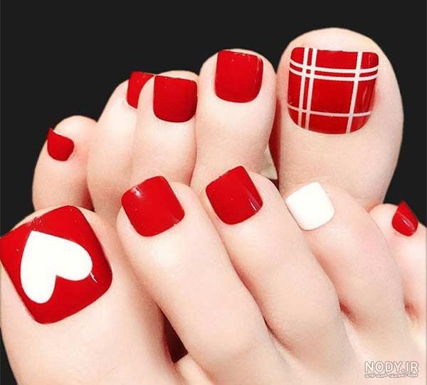 کاشت ناخن پا فرنچ کاشت ناخن پا فرنچ