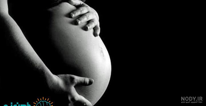 عکس زن باردار در حال درد