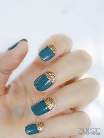 طراحی ناخن اکلیلی هفت رنگ