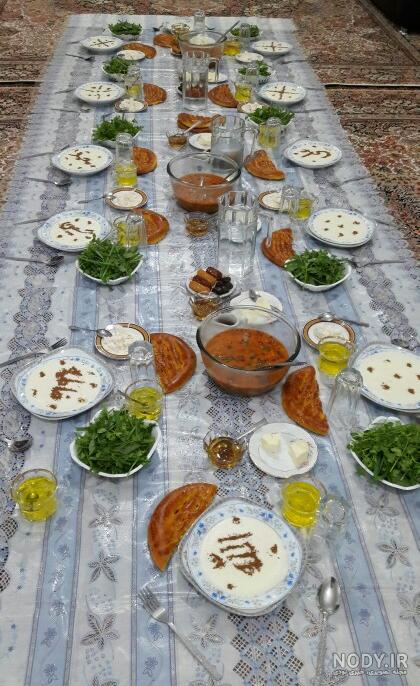 عکس سفره افطاری مهمانی