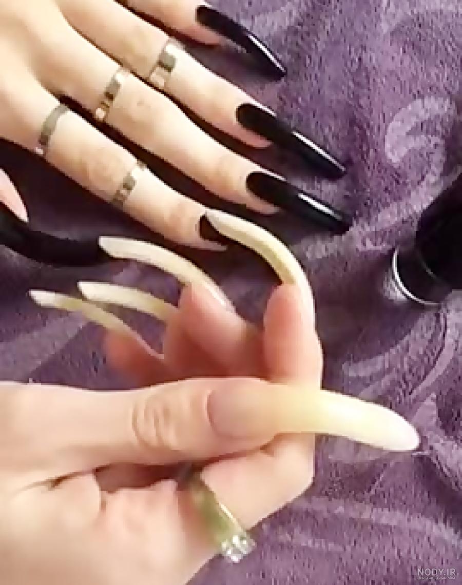 مدل ناخن بلند سفید