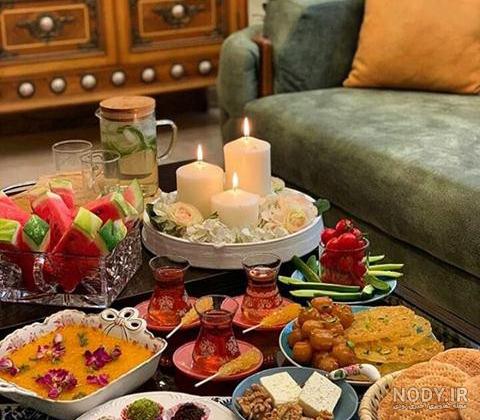 عکس تزیین سفره افطار برای مهمان