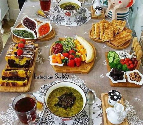 عکس تزیین سفره افطاری جدید