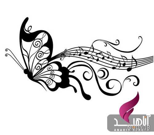 طرح تاتو گل خام